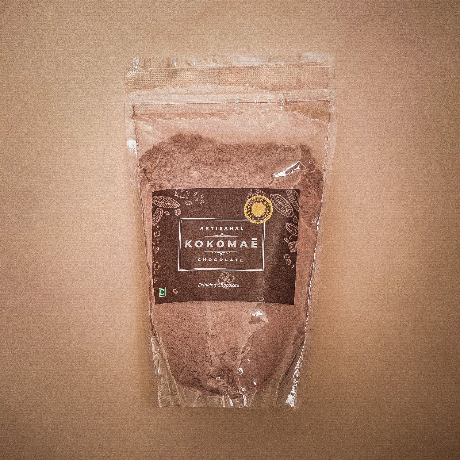 Kokomaē luscious rich Dark Drinking Chocolate with completely organic cocoa beans and perfect amount of organic cane sugar