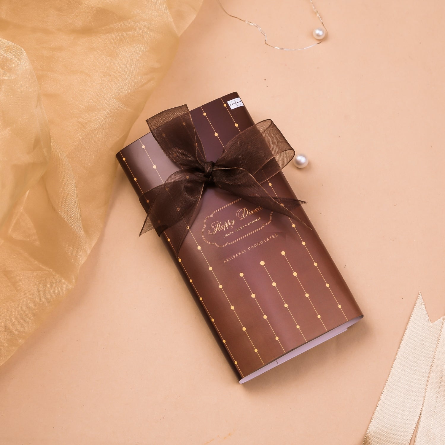 Kokomaē Premium Diwali Chocolate Offering : 60% Dark Plain & 60% Dark with Coconut and a Candle