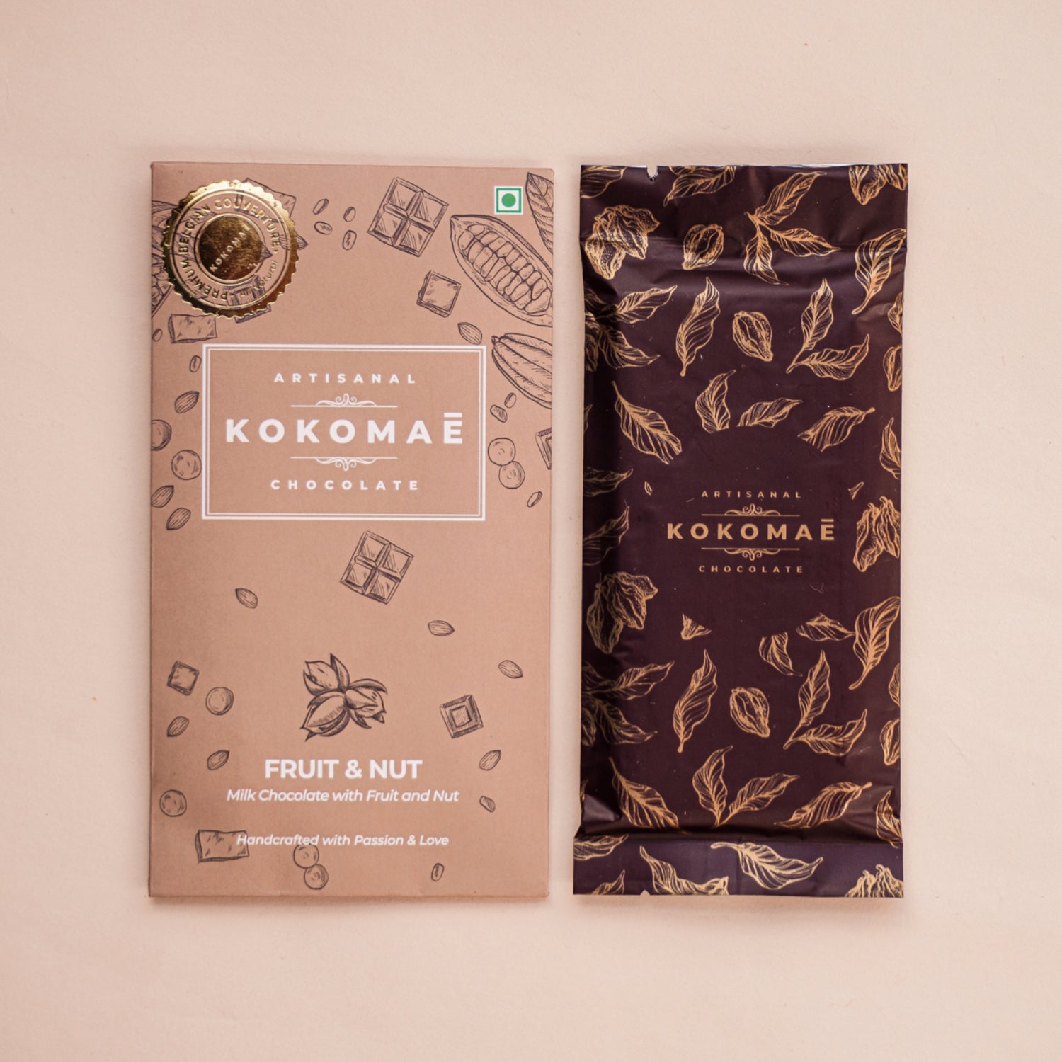 Kokomaē Artisanal Chocolate Hamper for Diwali with 4 Signature Belgian Bars & an offering