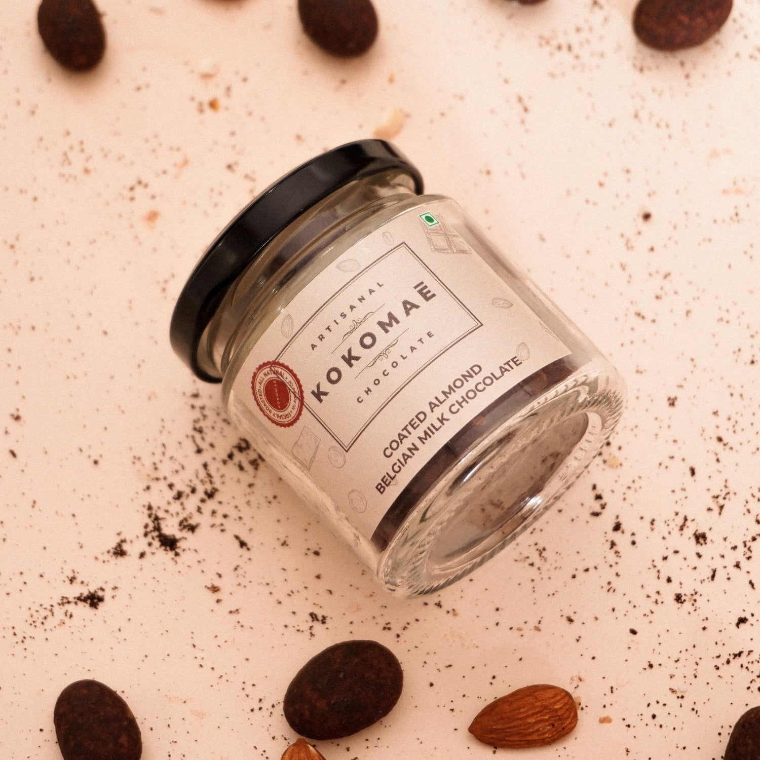 Kokomaē Premium Coated Almond in Smooth Chocolate & a Candle for Diwali